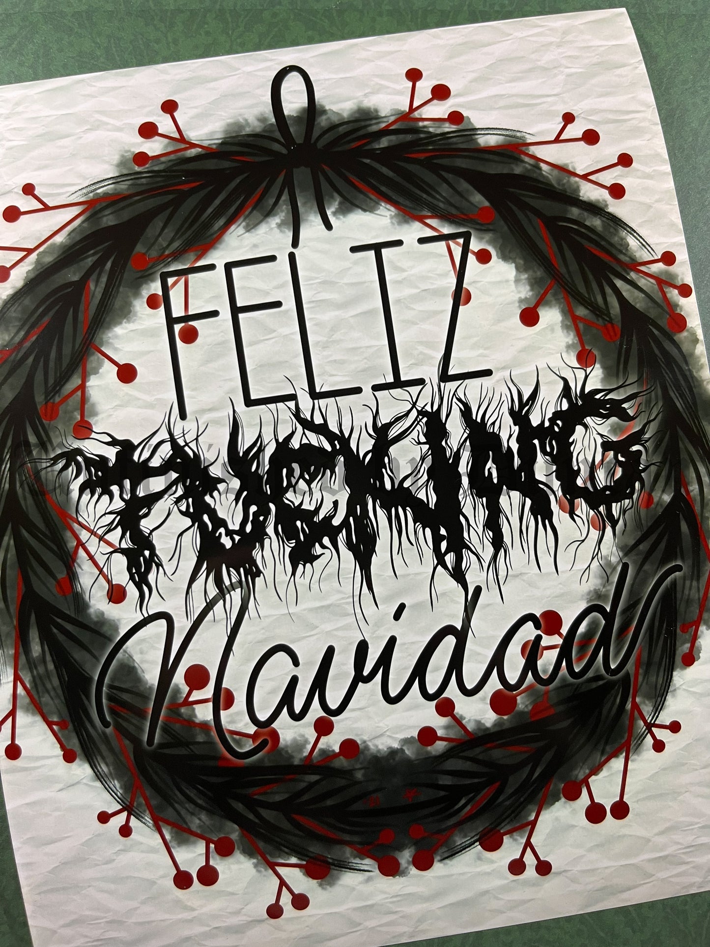 Dirty Winter Holidays | Wreath, Christmas, Holiday, Hanukkah, Yuletide, Kwanzaa, Feliz Navidad, Noel, Chanukah, Traditional Tattoo Art (Last Call)