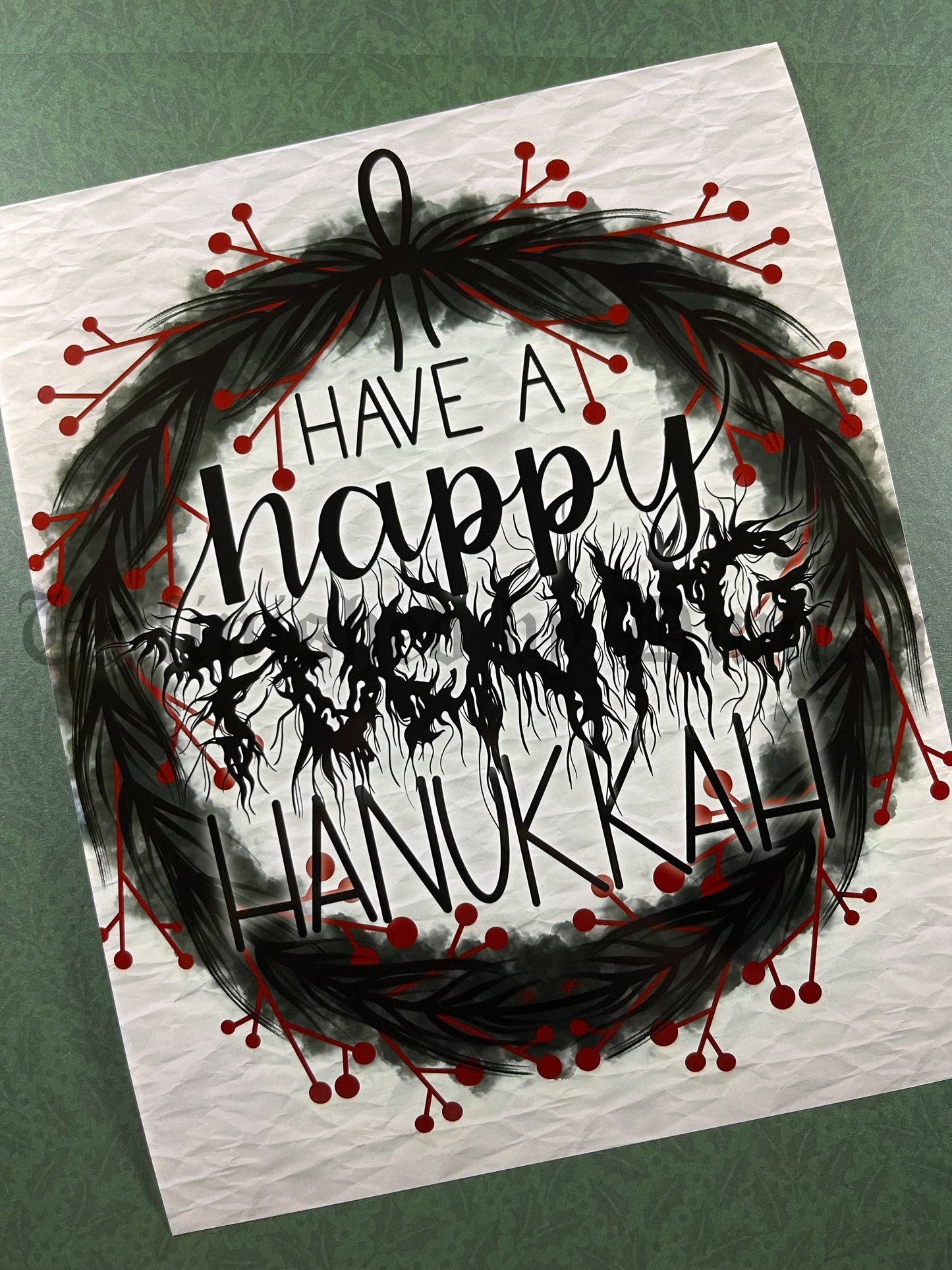 Dirty Winter Holidays | Wreath, Christmas, Holiday, Hanukkah, Yuletide, Kwanzaa, Feliz Navidad, Noel, Chanukah, Traditional Tattoo Art (Last Call)