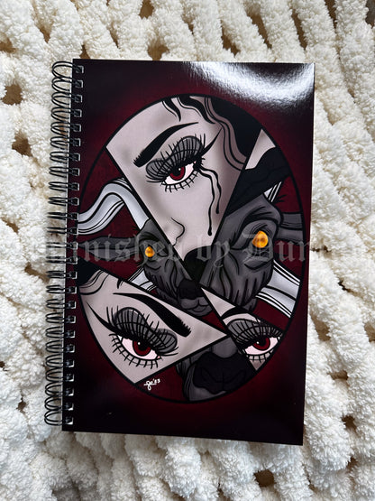 Lady Sophia Notebook | Baphomet, Broken Mirror, Traditional Tatoo Inspired Art Design