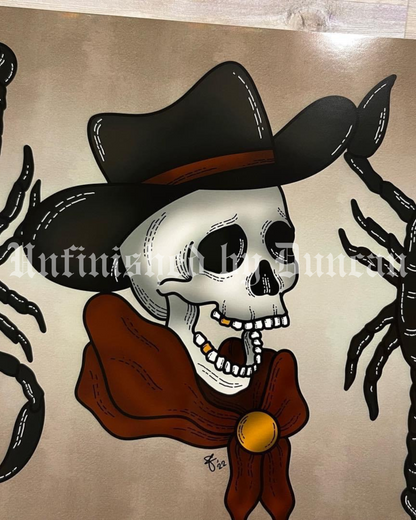 The Sheriff | Western, Scorpion, & Skeletal Traditional Tattoo Inspired Art Print
