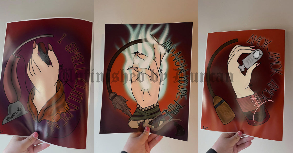 Sarah Sanderson | Hocus Pocus, Sanderson Sisters, Traditional Tattoo Inspired Art Print (Last Call)