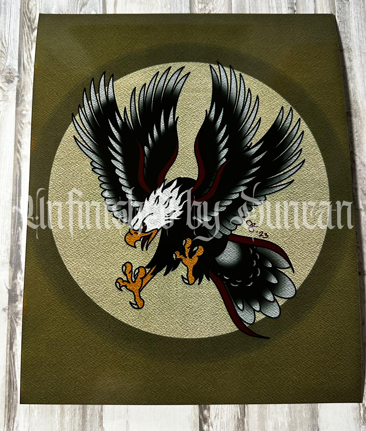 Bird of Prey | Double Winged Eagle, Traditional Tattoo Inspired Art Print