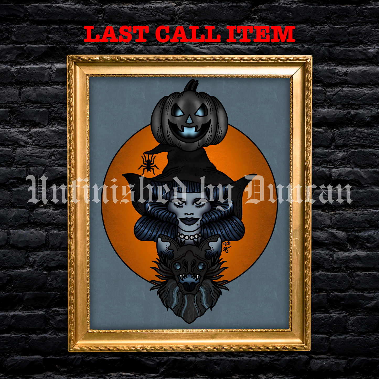 Hot Ghoul Ritual | Traditional Tattoo Inspired Art Print (Last Call)