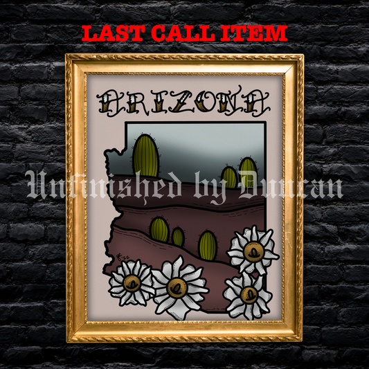 Arizona State Tribute | Desert, Flora, Floral, Traditional Tattoo Art (Last Call)