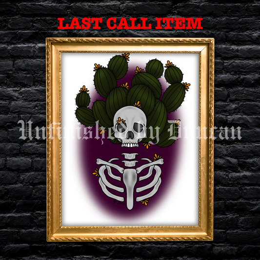 Lady Cacti | Skelly, Skeletal, Cactus, Cacti, Traditional Tattoo Inspired Art Print (Last Call)