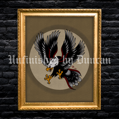 Bird of Prey | Double Winged Eagle, Traditional Tattoo Inspired Art Print