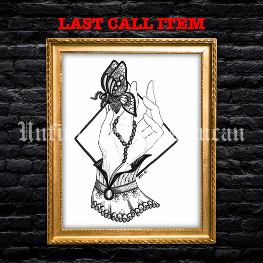 Moth in Hand | Traditional Tattoo Inspired Art Print (Last Call)