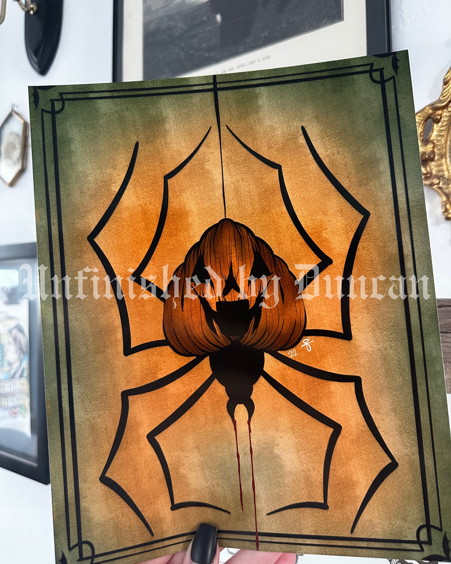 Arachn-O-Lantern | Halloween, Arachnid, Spider, & Jack-O-Lantern Inspired Art Print