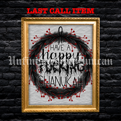 Dirty Winter Holidays | Wreath, Christmas, Holiday, Hanukkah, Yuletide, Kwanzaa, Feliz Navidad, Noel, Chanukah, Traditional Tattoo Art (Last Call)