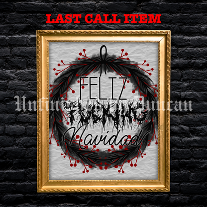 Dirty Winter Holidays | Wreath, Christmas, Holiday, Hanukkah, Yuletide, Kwanzaa, Feliz Navidad, Noel, Chanukah, Traditional Tattoo Art (Last Call)